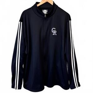Colorado Rockies Full Zip Baseball Jacket Men's 2XL MLB Genuine Merchandise‎